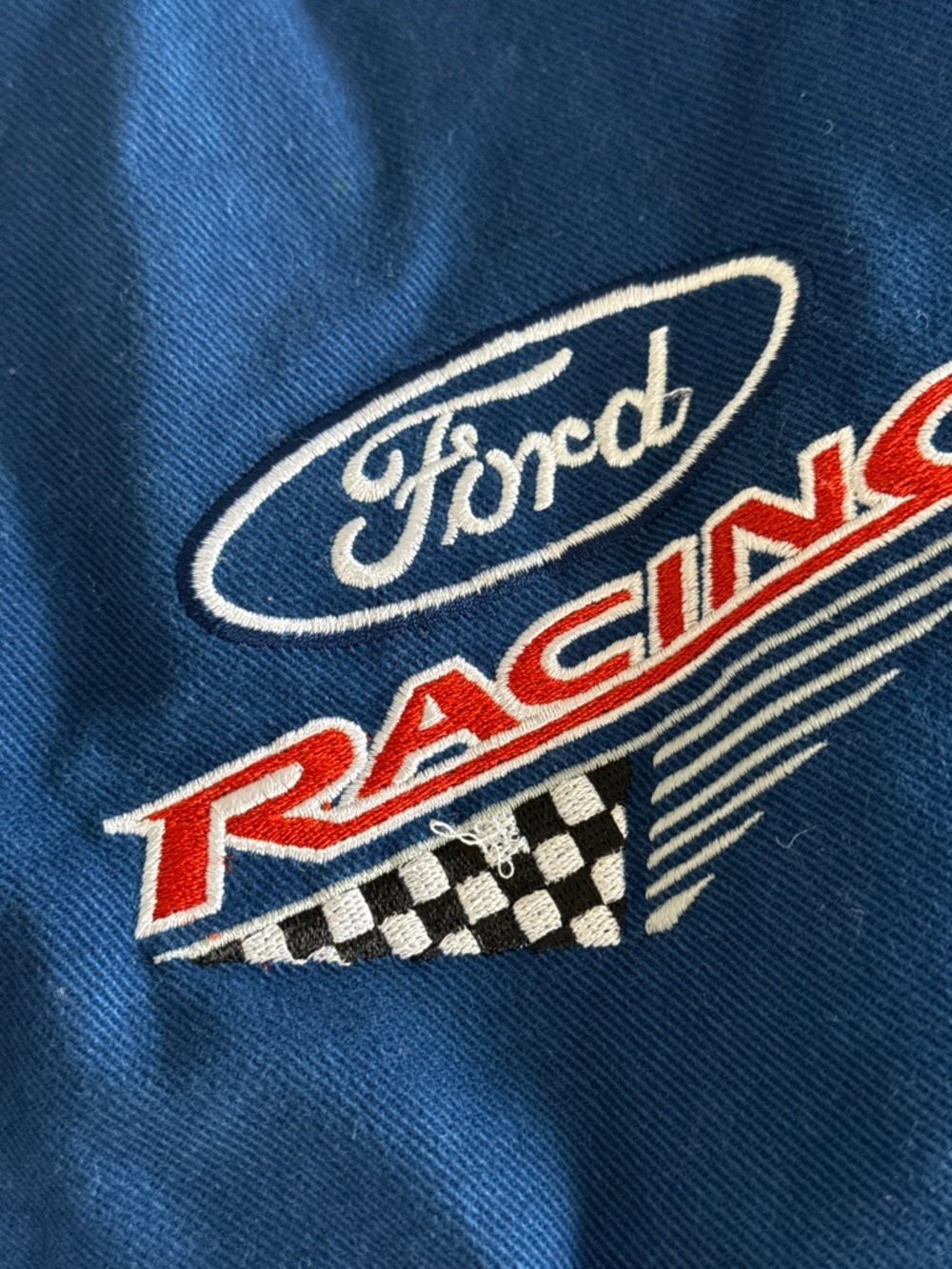 Thrifted Ford Racing Blue Bomber Jacket - Picture 3 of 4